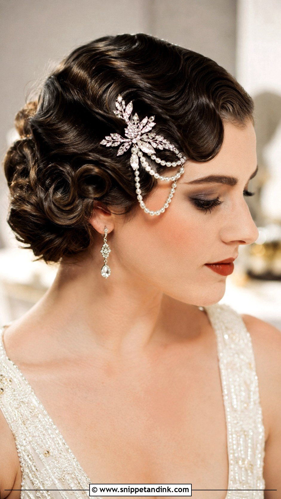 Vintage Finger Waves for Brides - Snippet and Ink - 20 Hollywood Wedding Hair Ideas