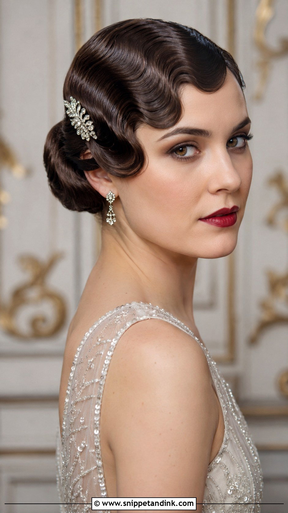 Vintage Finger Waves for Glam Brides - Snippet and Ink - 20 Fall Wedding Hair Ideas