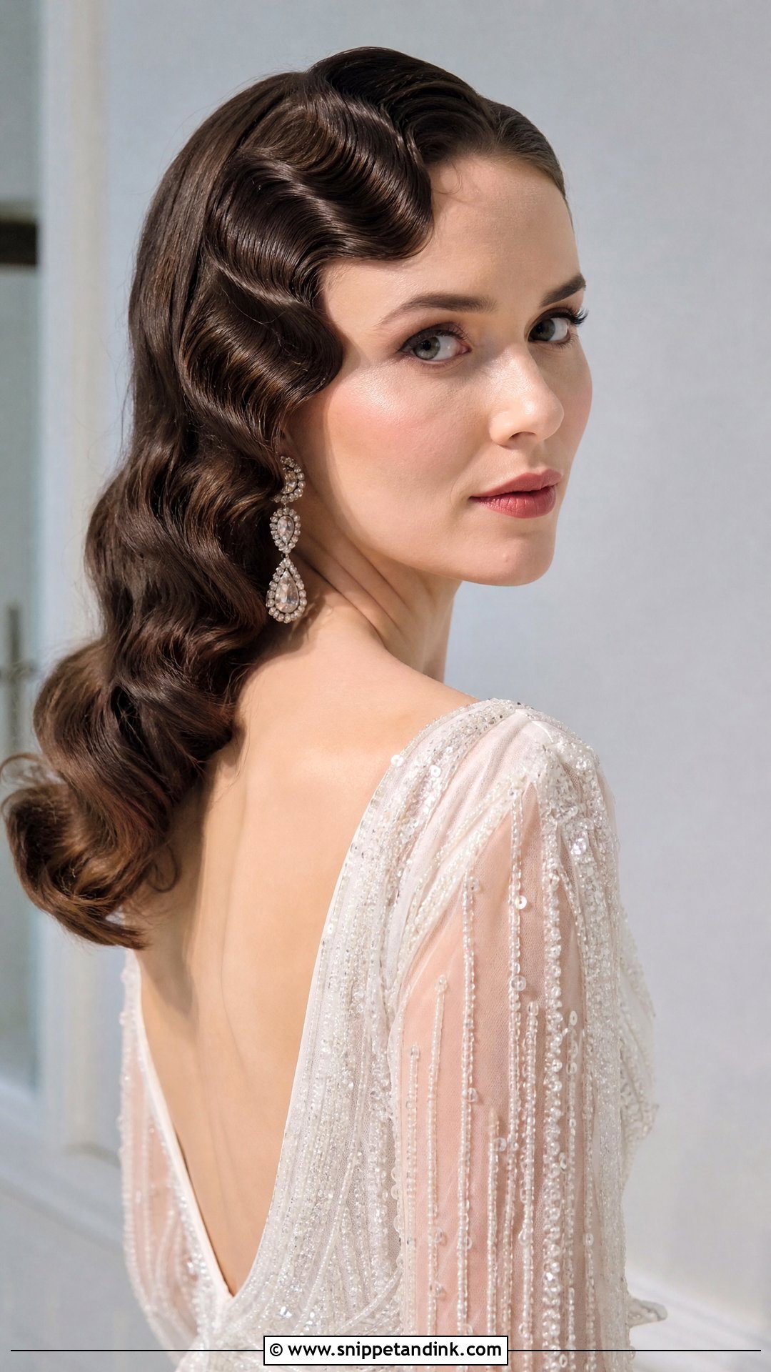 Vintage Finger Waves for Long Hair - Snippet and Ink - 20 Long Hair Bridal Waves
