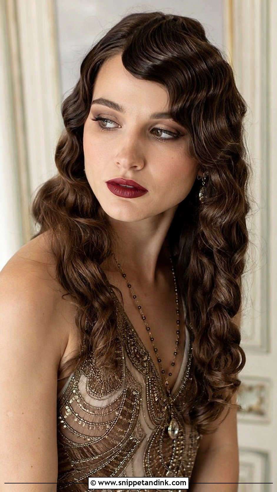 Vintage Finger Waves for Long Hair Down - Snippet and Ink - 25 Wedding Hairstyles for Long Hair Down