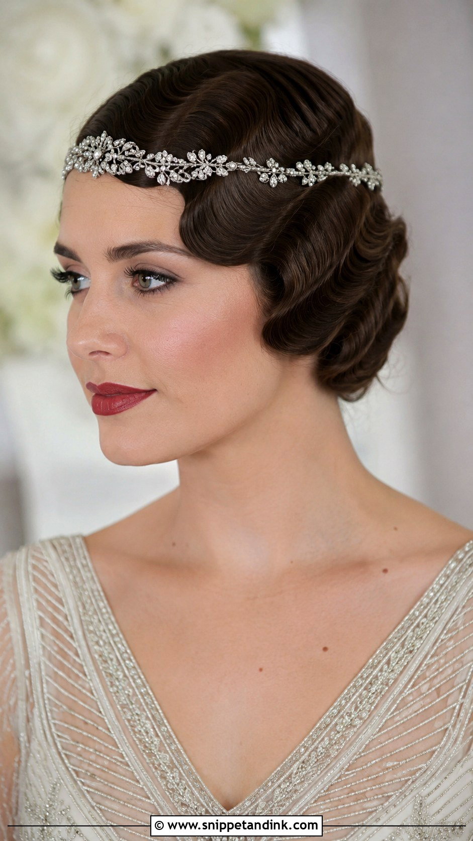 Vintage Finger Waves for Medium Hair - Snippet and Ink - 20 Medium Hair Wedding Ideas