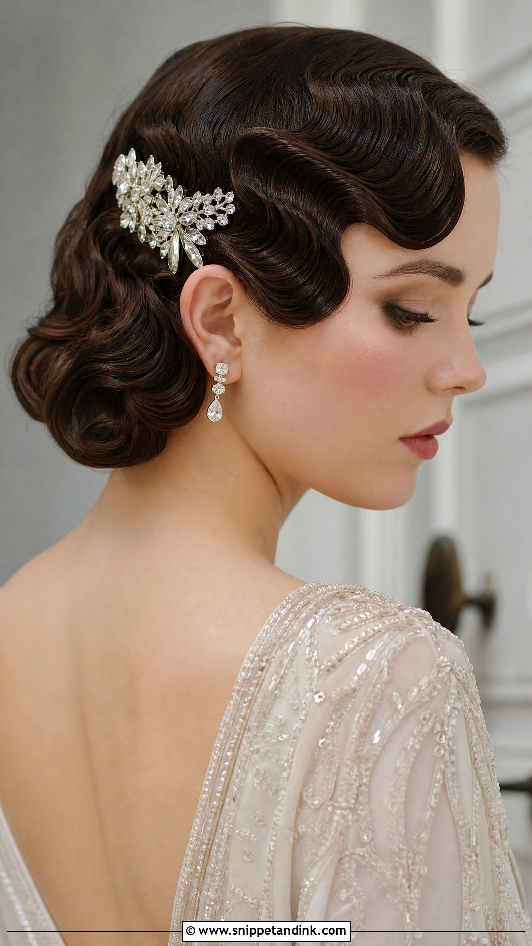 Vintage Finger Waves for Short Bridal Hair - Snippet and Ink - 20 Wedding Hairstyles for Bride Short Hair