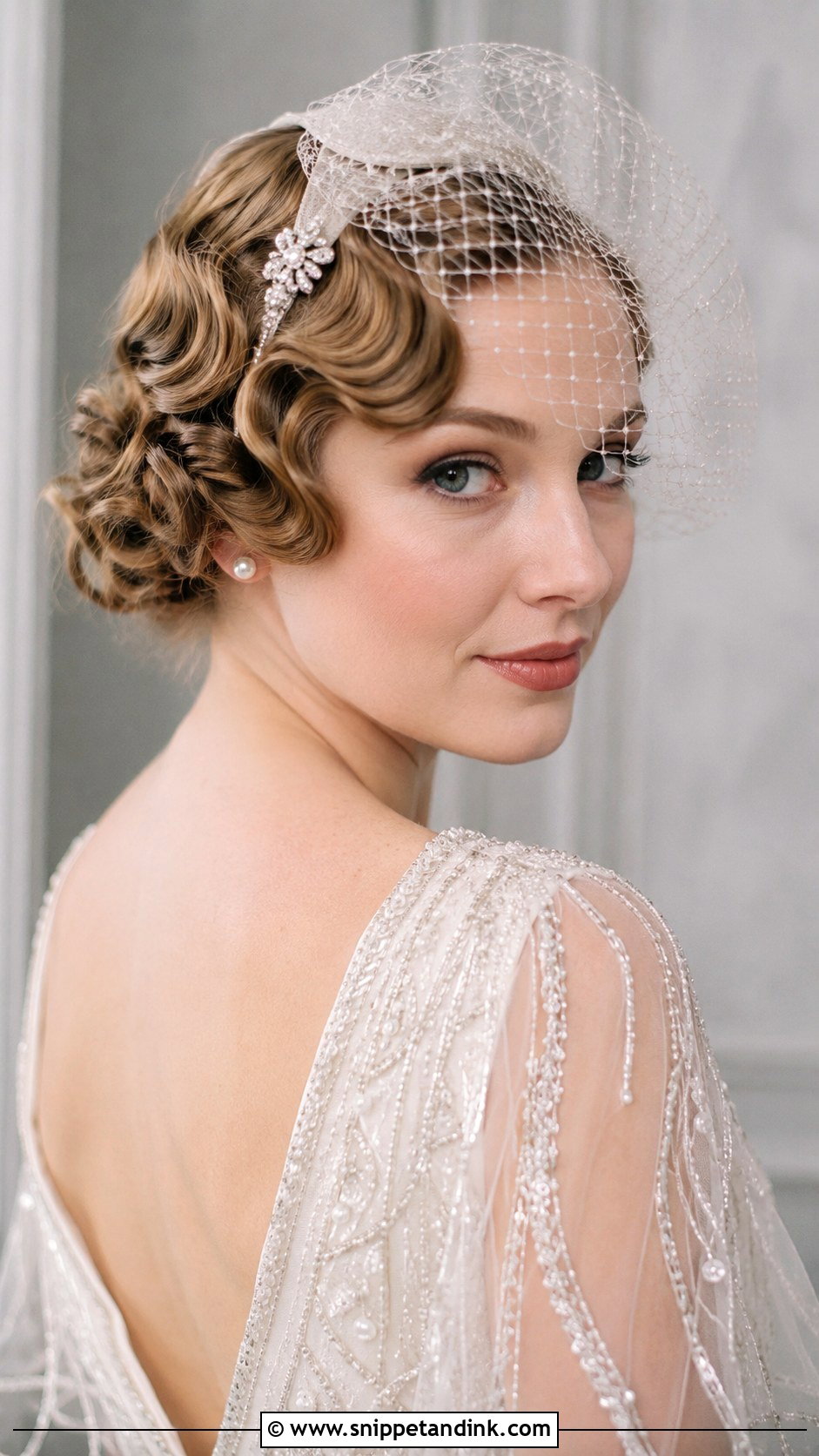 Vintage Finger Waves for Short Curly Hair - Snippet and Ink - 20 Short Curly Hair Wedding Ideas