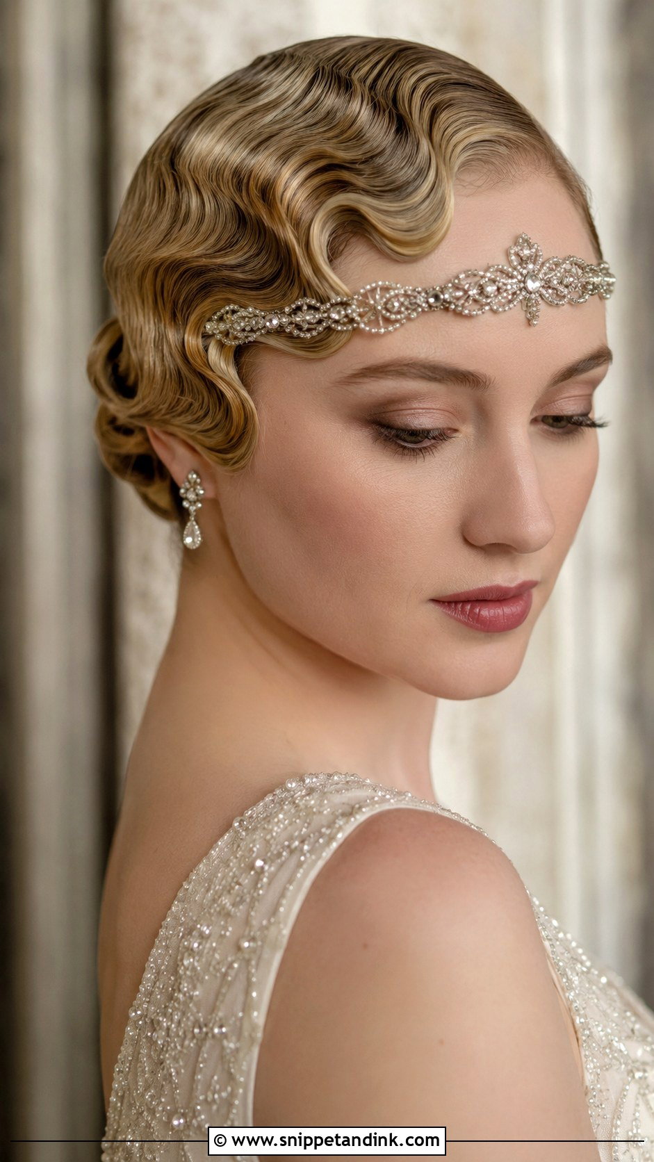 Vintage Finger Waves for Short Hair - Snippet and Ink - 25 Vintage Waves Wedding Hair