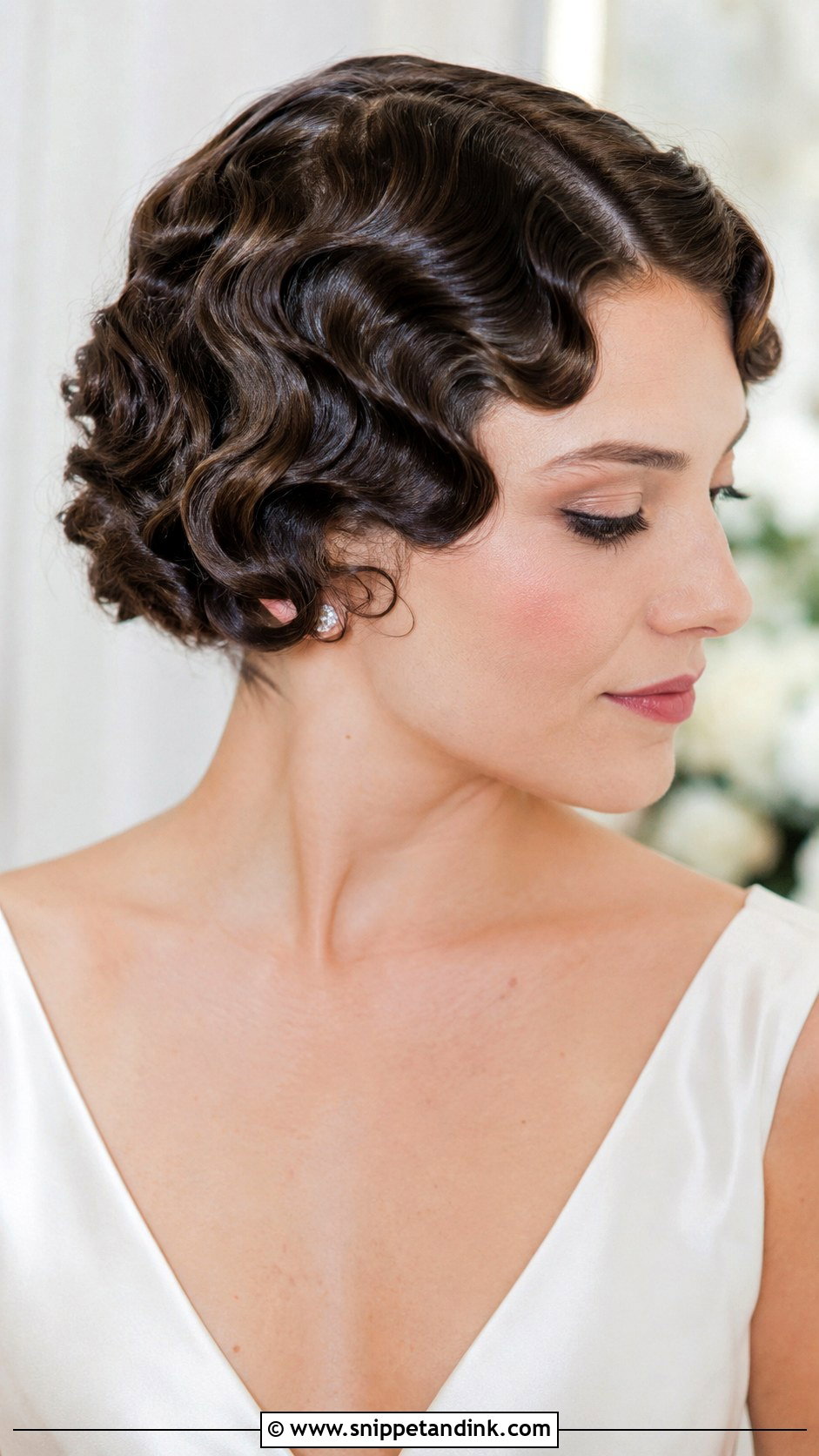 Vintage Finger Waves for Short Hair - Snippet and Ink - 30 Short Hair Wedding Ideas