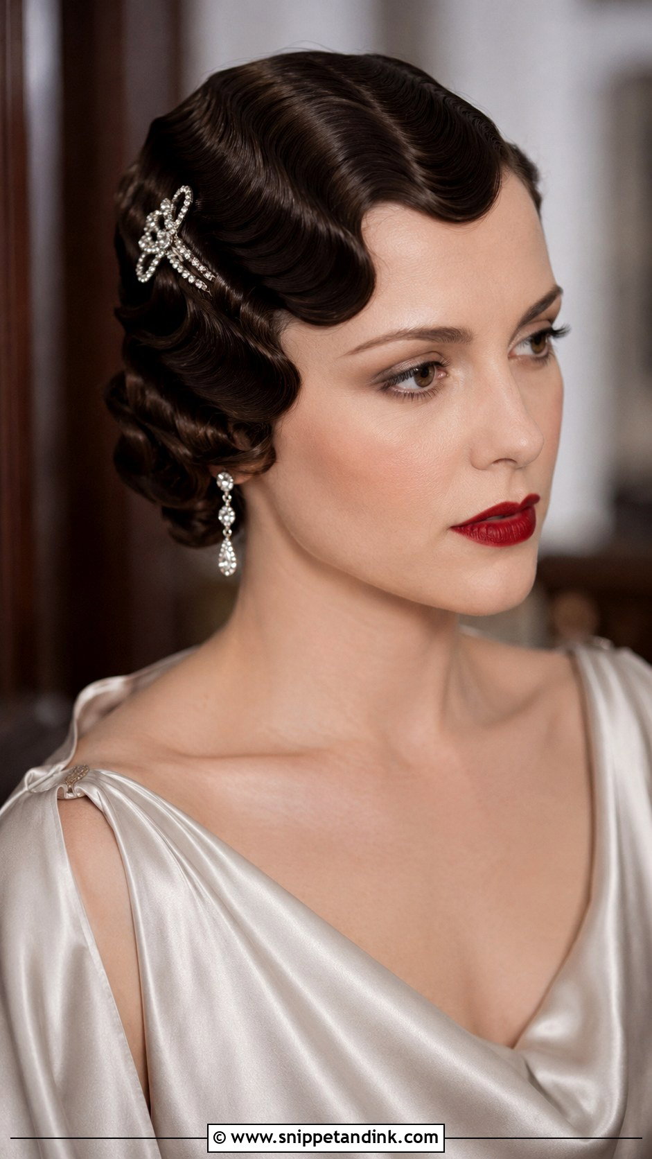 Vintage Finger Waves for Short Hair - Snippet and Ink - 20 Hair Styles for Short Hair Wedding Ideas