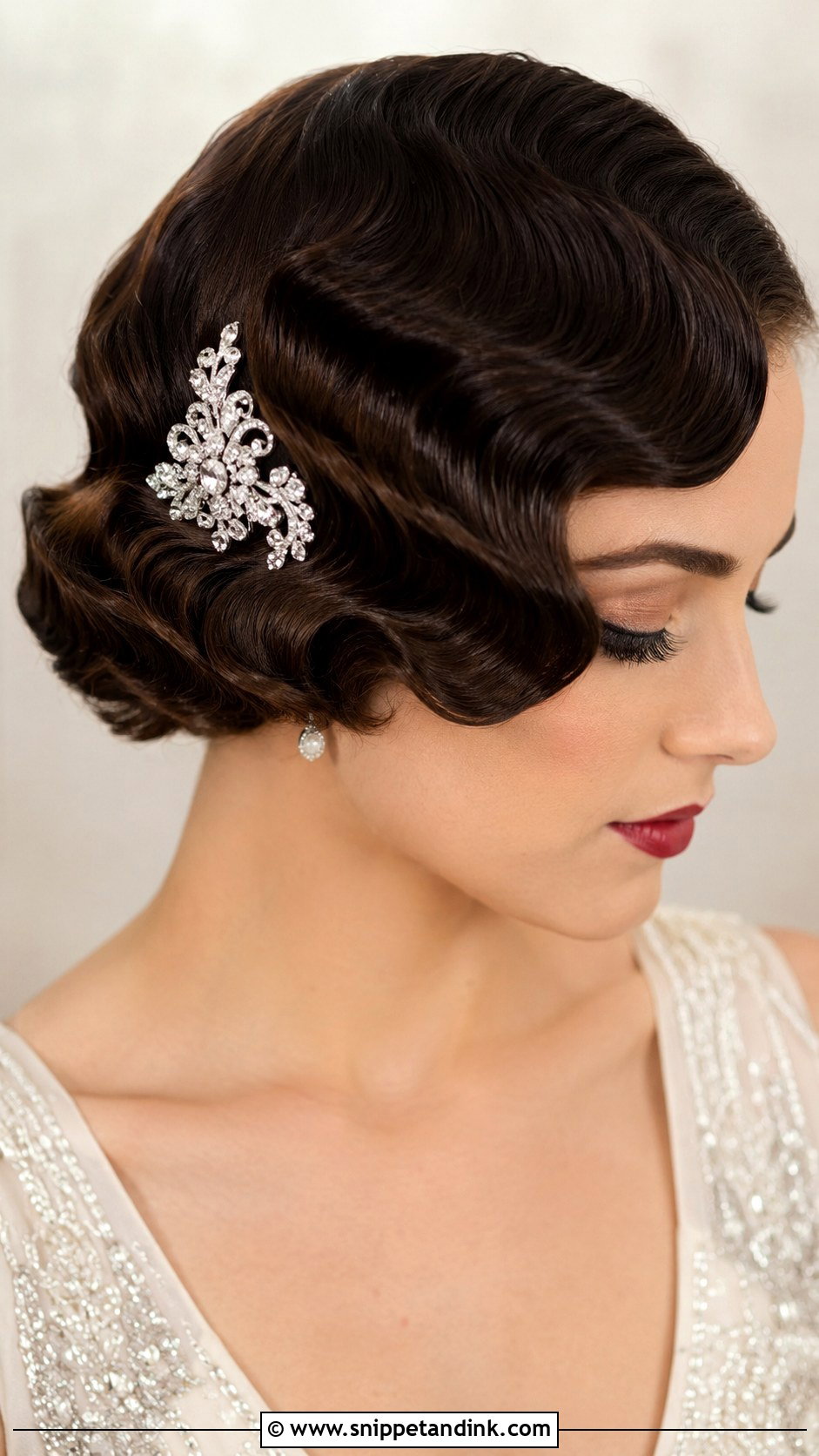 Vintage Finger Waves for Short Hair - Snippet and Ink - 25 Bride with Short Hair Ideas