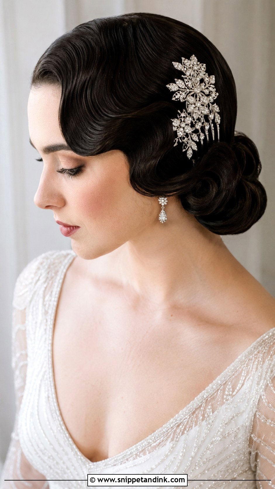 Vintage Finger Waves for Wedding - Snippet and Ink - 25 Hairstyle for Wedding Bride Ideas