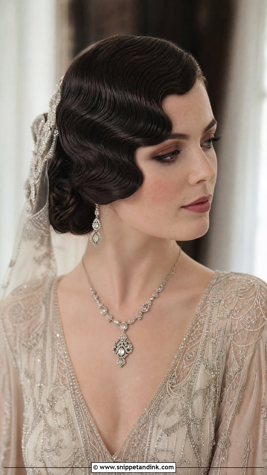 Vintage Finger Waves for Weddings - Snippet and Ink - 20 Wedding Hair for Medium Hair Ideas