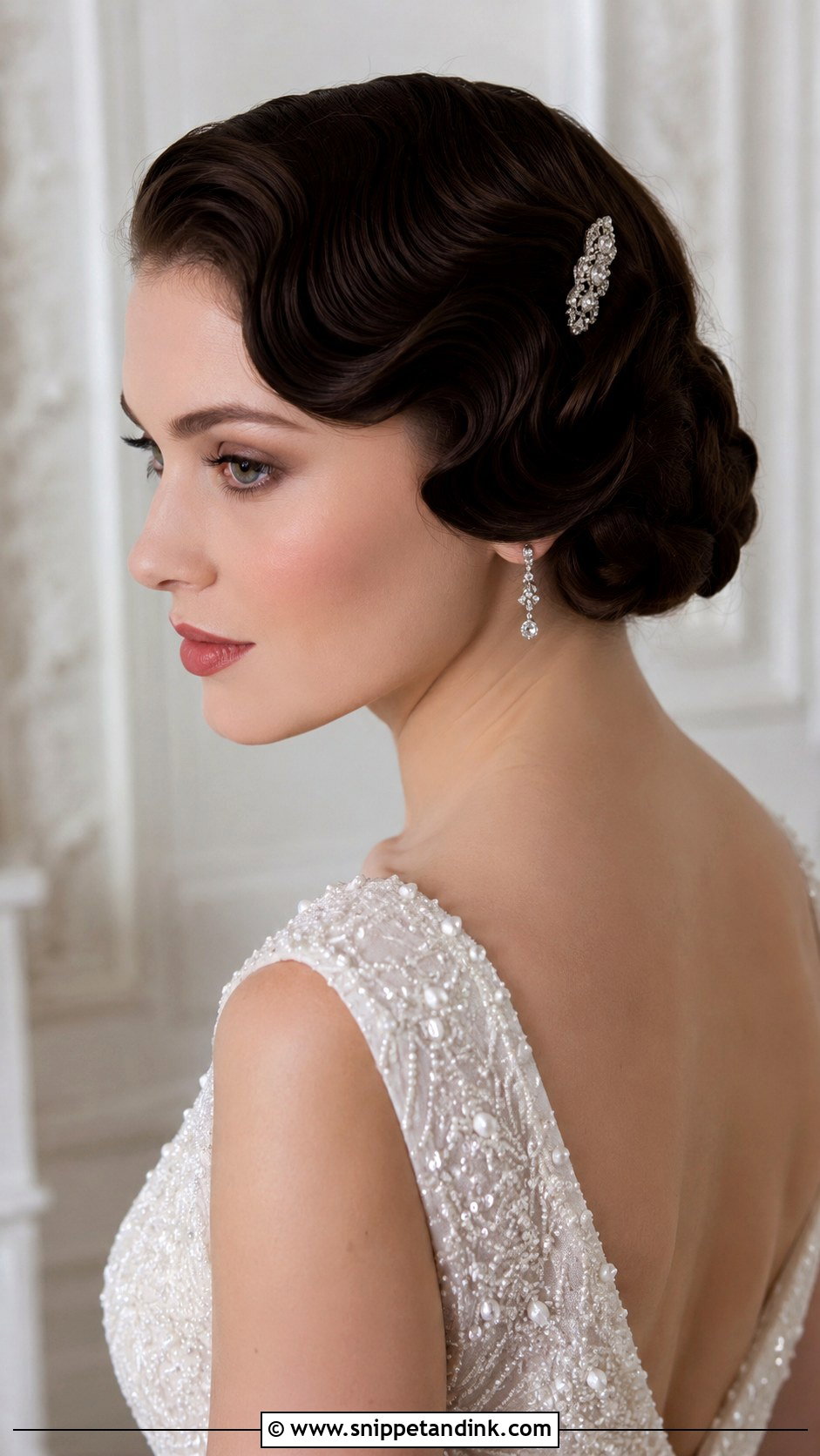 Vintage Finger Waves on a Bob - Snippet and Ink - 25 Hair Styles for Short Hair Wedding