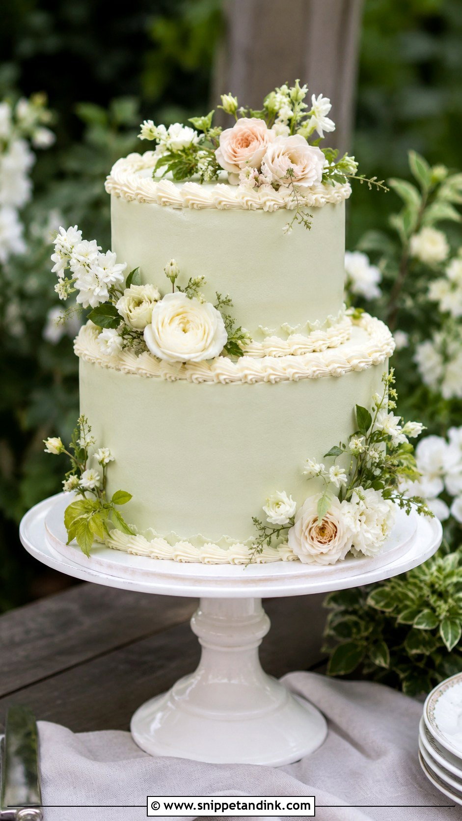 Vintage Garden Wedding Cake Display - Snippet and Ink - 20 Vintage Wedding Cake Display