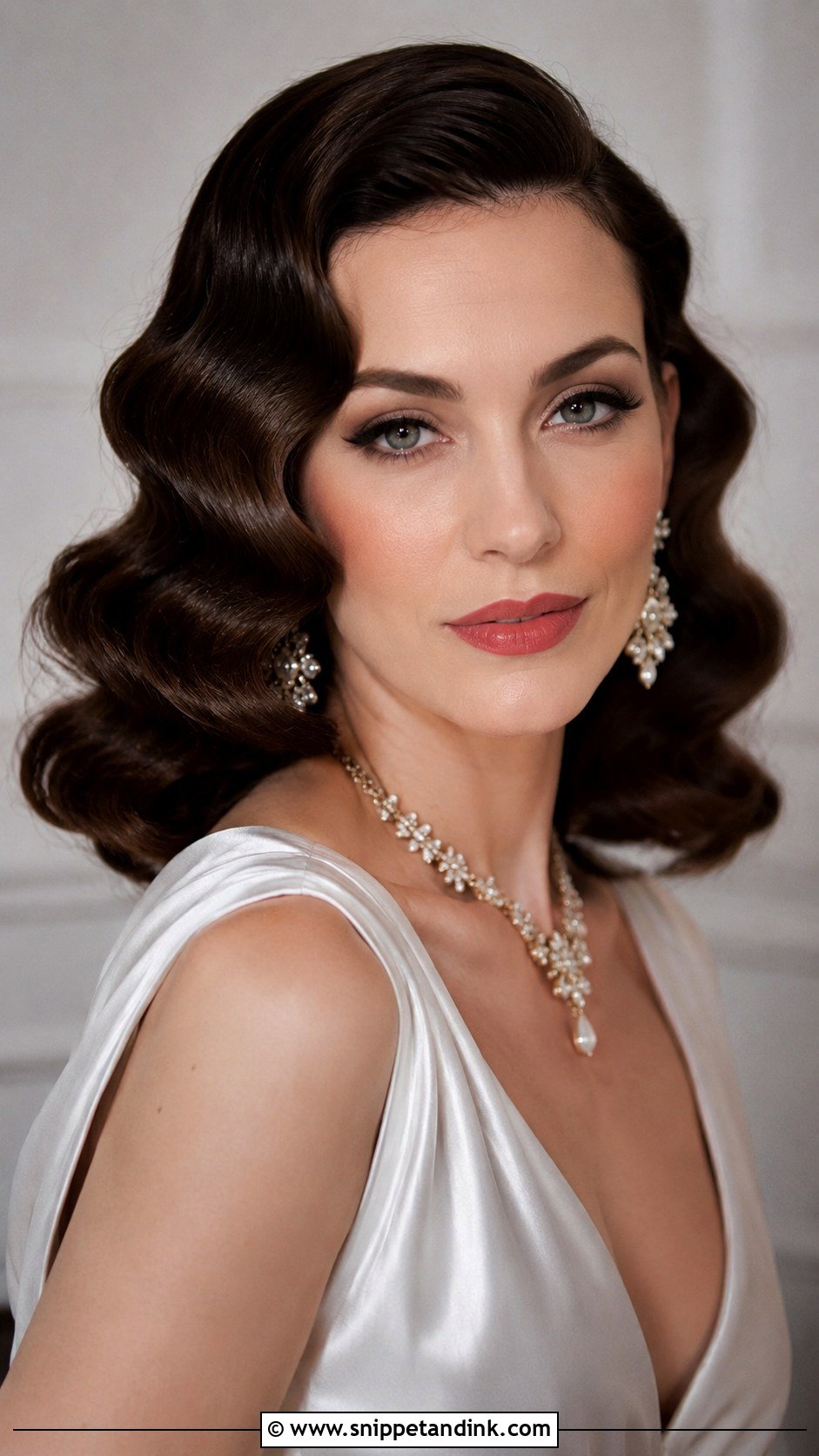 Vintage Glam Bridal Waves - Snippet and Ink - 20 Simple Bride Hair Ideas