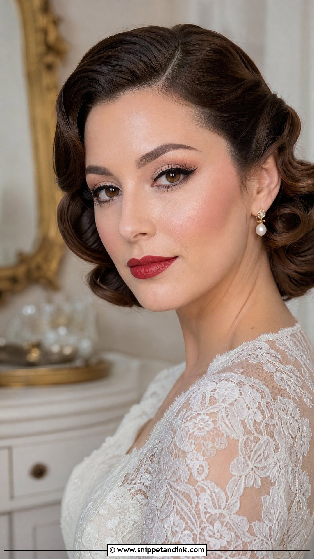 Vintage Glam Bride Makeup - Snippet and Ink - 35 Glam Bride Makeup Ideas