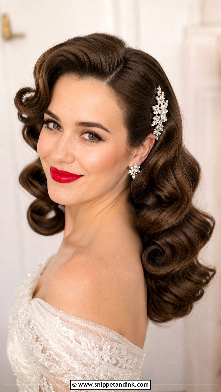 Vintage Glam Curls Blowout - Snippet and Ink - 25 Wedding Blowout Hair Ideas
