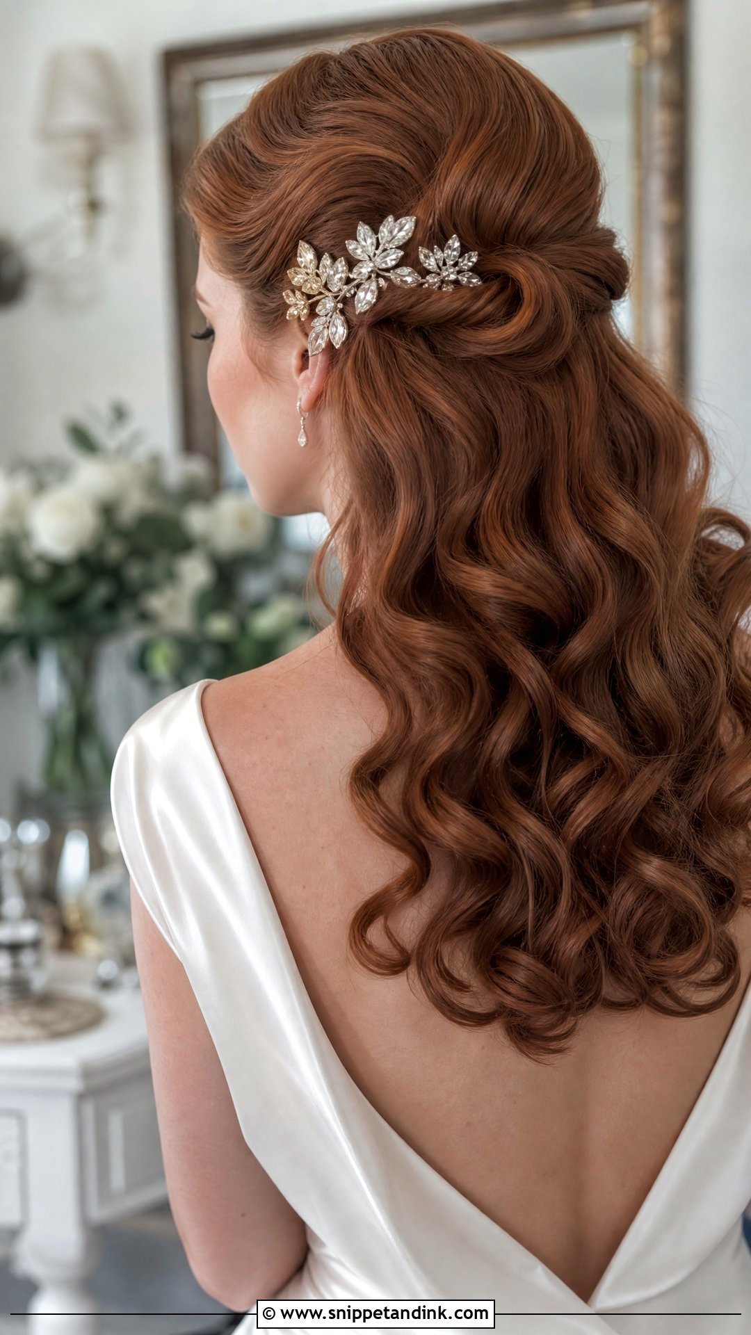 Vintage Half Up Bridal Hair - Snippet and Ink - 35 Half-Up Bridal Hair Ideas