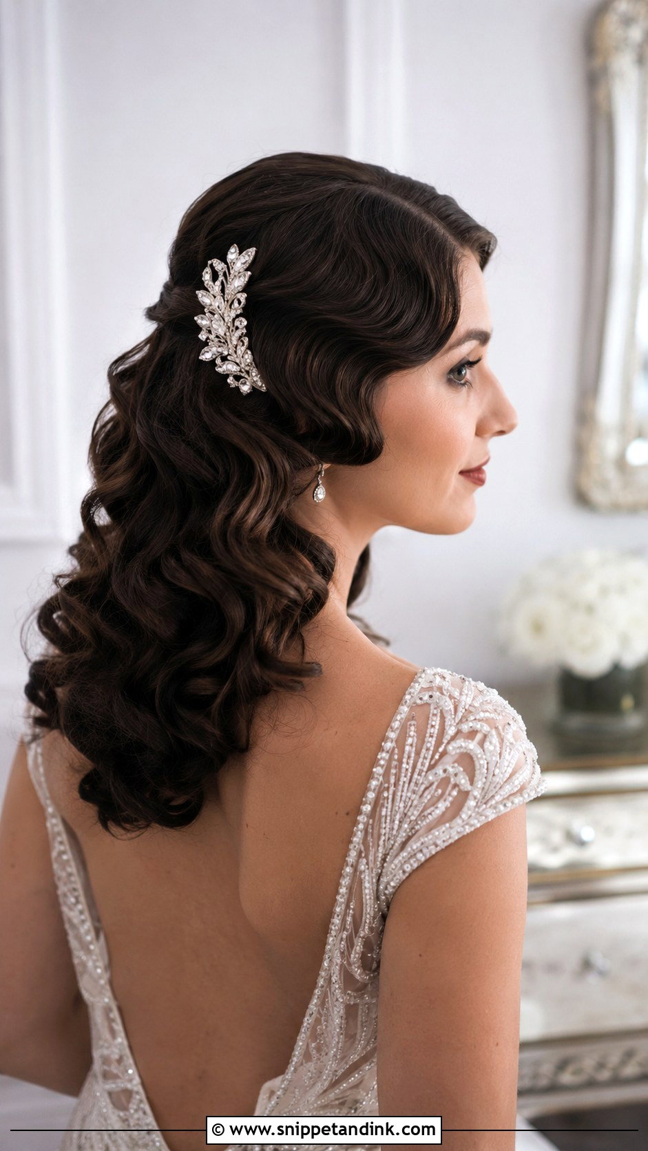 Vintage Half Up Half Down - Snippet and Ink - 35 Half-Up Half-Down Wedding Hairstyles
