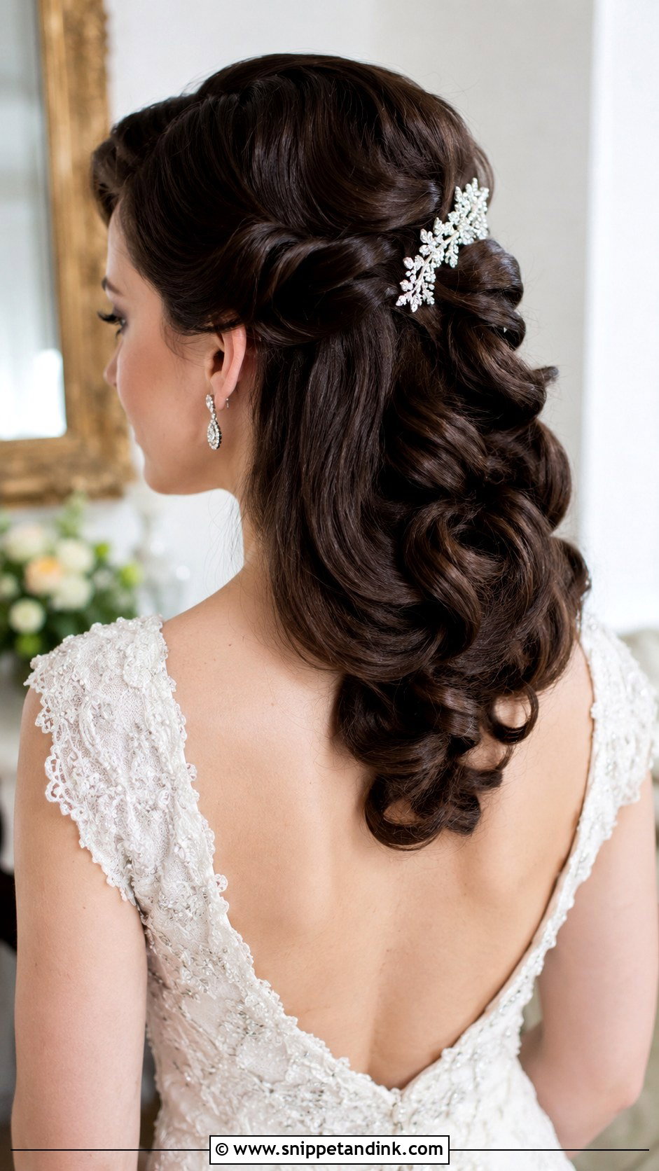 Vintage Half Up Wedding Hair - Snippet and Ink - 25 Half-Up Wedding Hair Styles