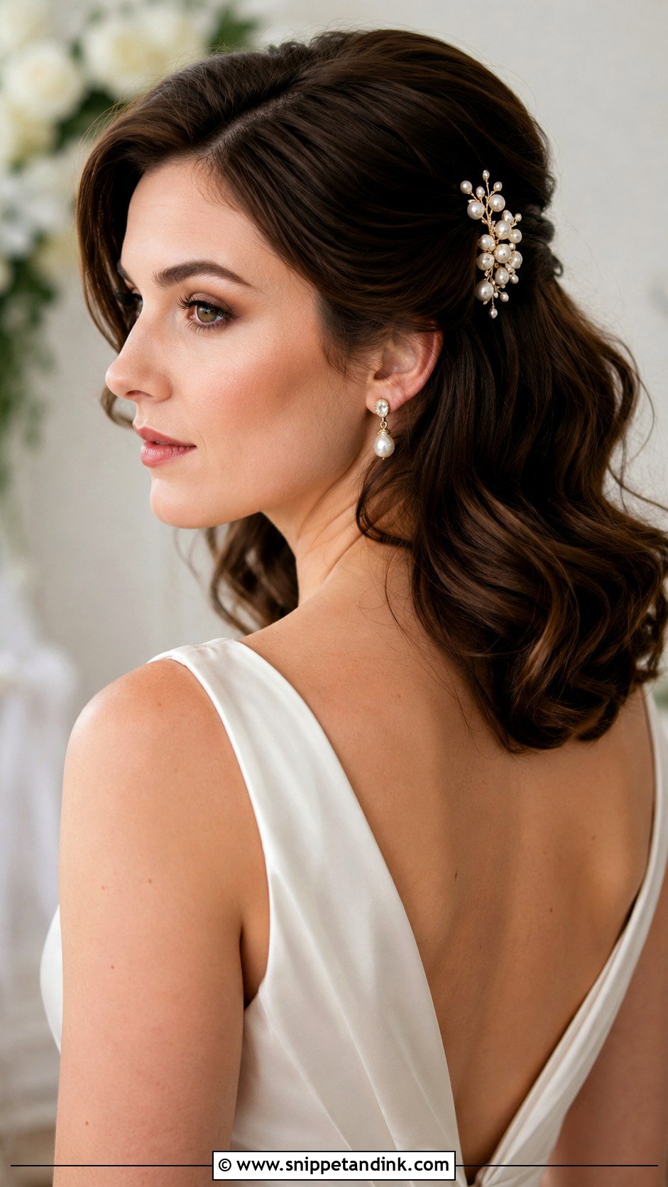 Vintage Half Updo For Medium Length Hair Wedding - Snippet and Ink - 15 Half Updos for Medium Length Hair Wedding
