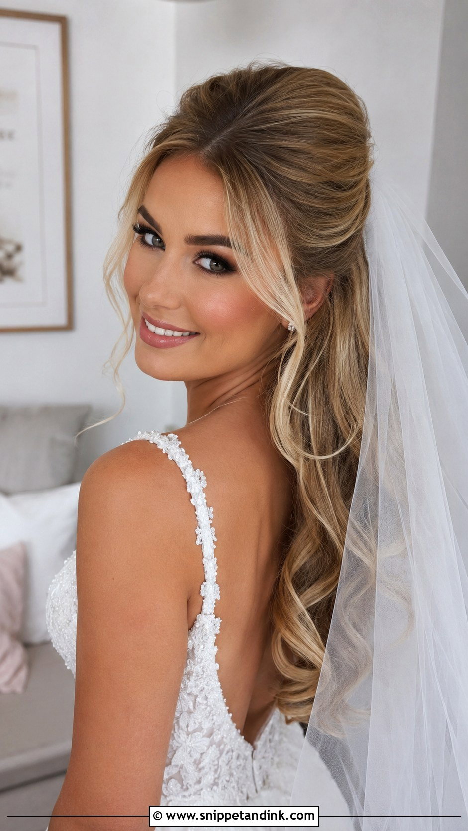 Vintage Half Updo With Volume - Snippet and Ink - 25 Old Hollywood Wedding Hair Ideas