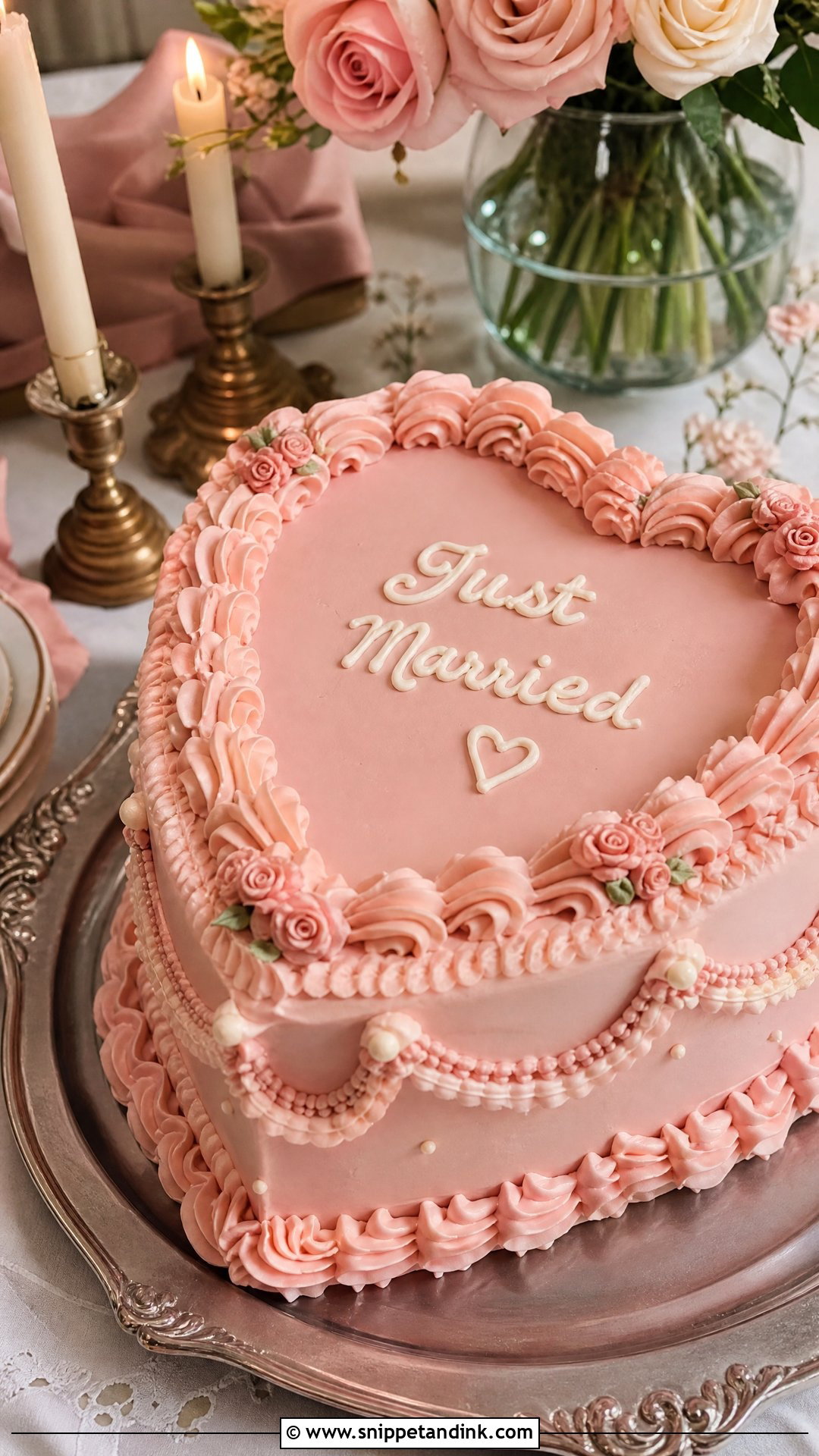 Vintage Heart Wedding Cake - Snippet and Ink - 30 Trending Cakes for Wedding