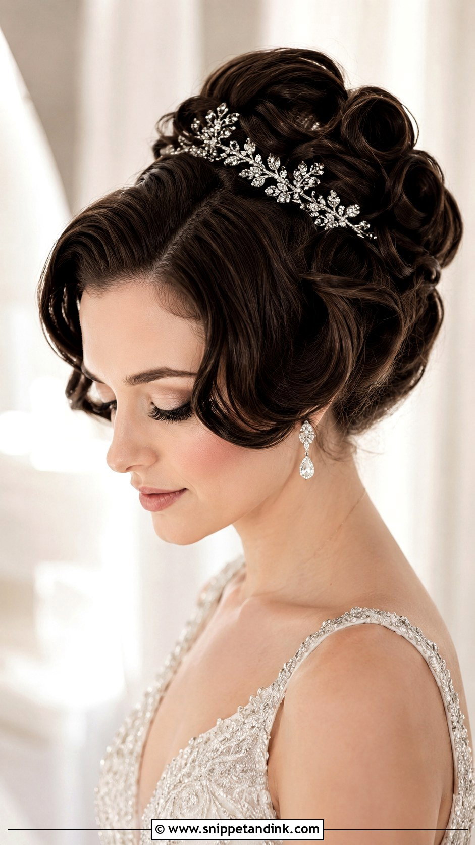Vintage High Bun Wedding Hairstyle - Snippet and Ink - 25 High Bun Wedding Hairstyles