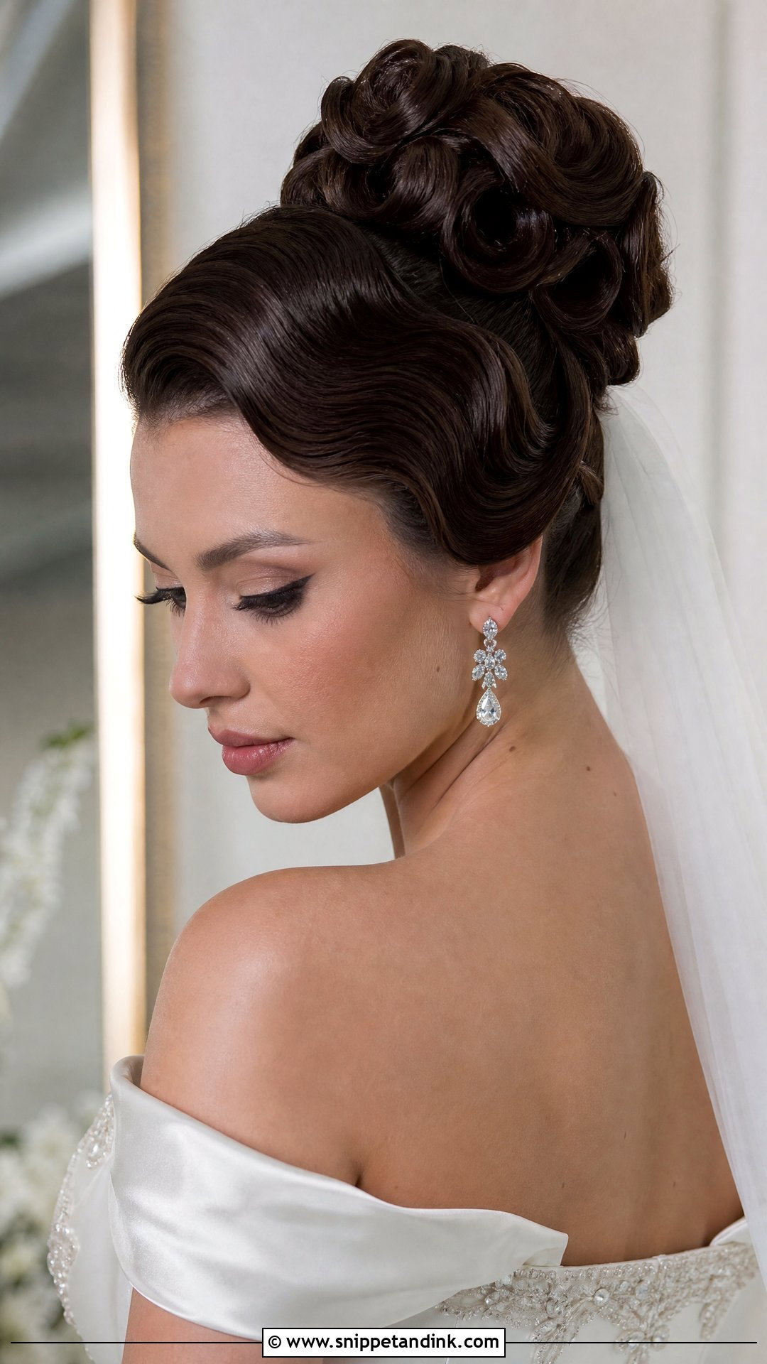 Vintage High Bun for Bride - Snippet and Ink - 20 High Bun for Wedding Ideas