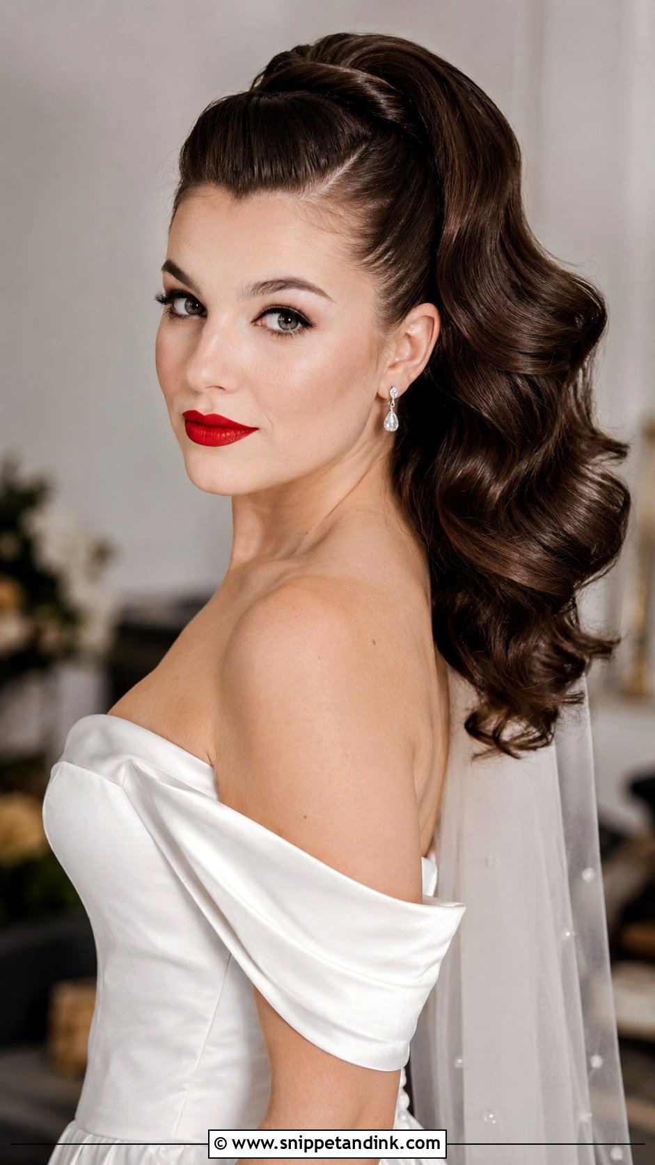 Vintage High Ponytail Wedding Look - Snippet and Ink - 25 High Pony Wedding Hair Ideas