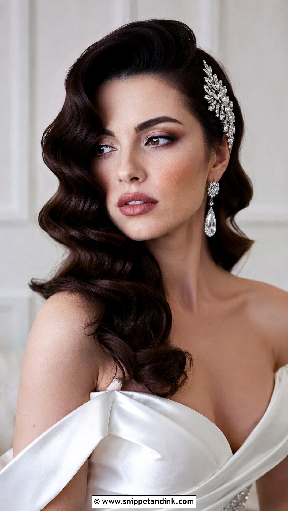 Vintage Hollywood Curls - Snippet and Ink - 25 Medium Length Bridal Hairstyles
