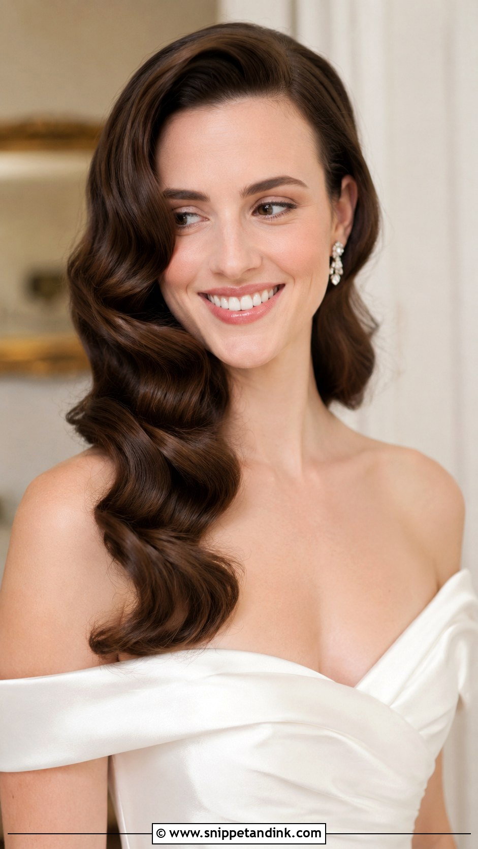 Vintage Hollywood Waves - Snippet and Ink - 25 Bride Hair Styles