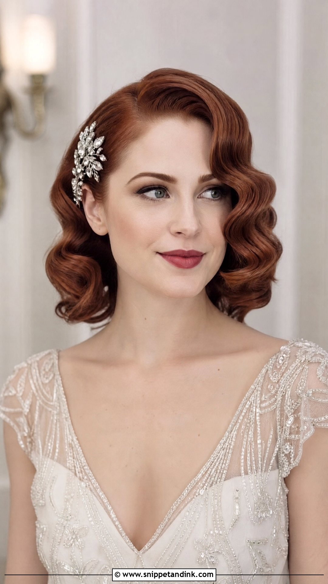 Vintage Hollywood Waves Long Bob - Snippet and Ink - 20 Long Bob Wedding Hairstyles