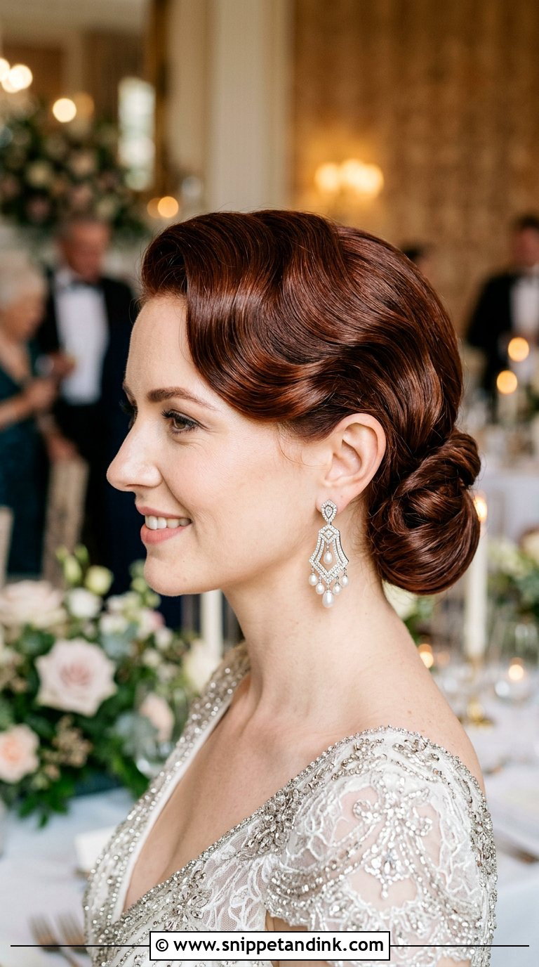 Vintage Hollywood Waves Updo - Snippet and Ink - 20 Bridal Wedding Hair Updo Ideas