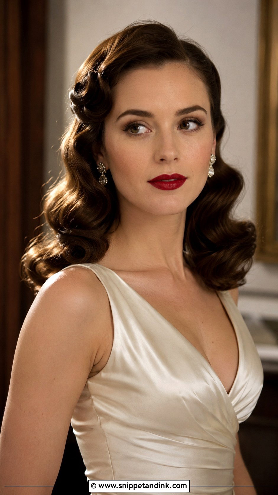 Vintage Hollywood Waves Wedding Hairstyle - Snippet and Ink - 20 Wedding Hairstyles for Shoulder Length Hair