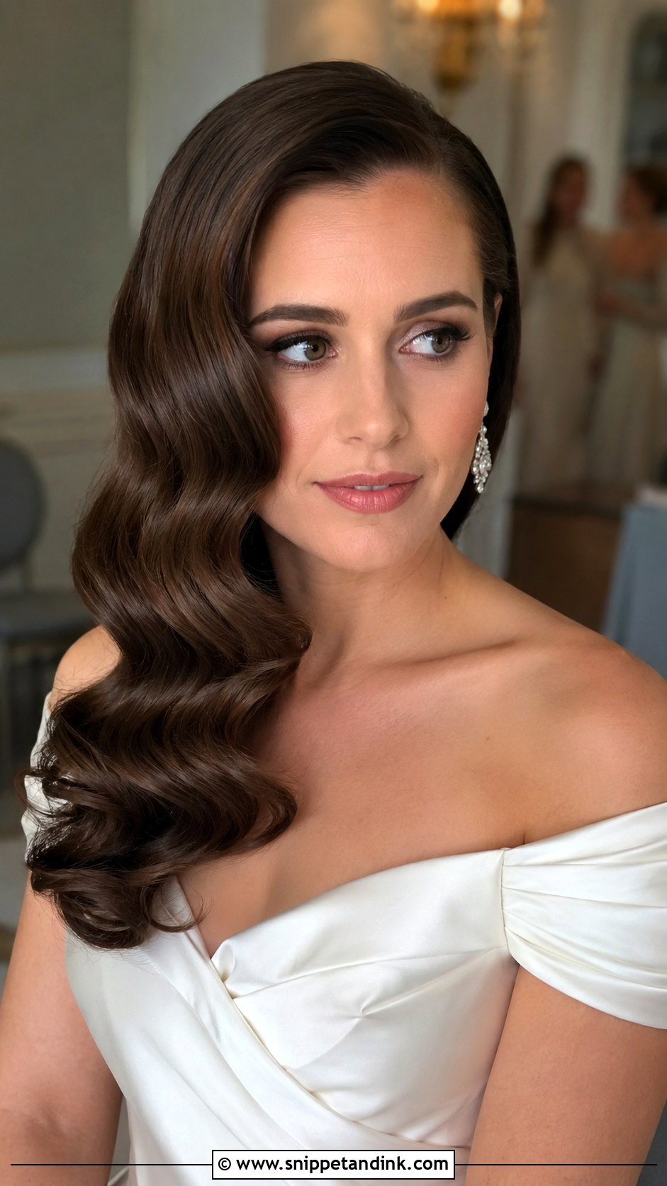Vintage Hollywood Waves Wedding Hairstyle - Snippet and Ink - 35 Hairstyle for Wedding Ideas