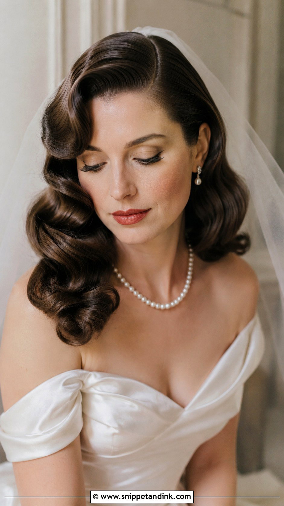 Vintage Hollywood Waves Wedding Hairstyle - Snippet and Ink - 15 Hollywood Waves Wedding Hairstyle