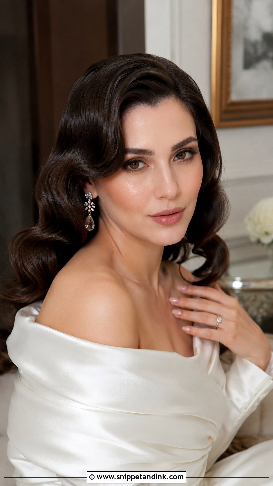 Vintage Hollywood Waves for Medium Hair - Snippet and Ink - 20 Medium Length Wedding Hair Down Ideas