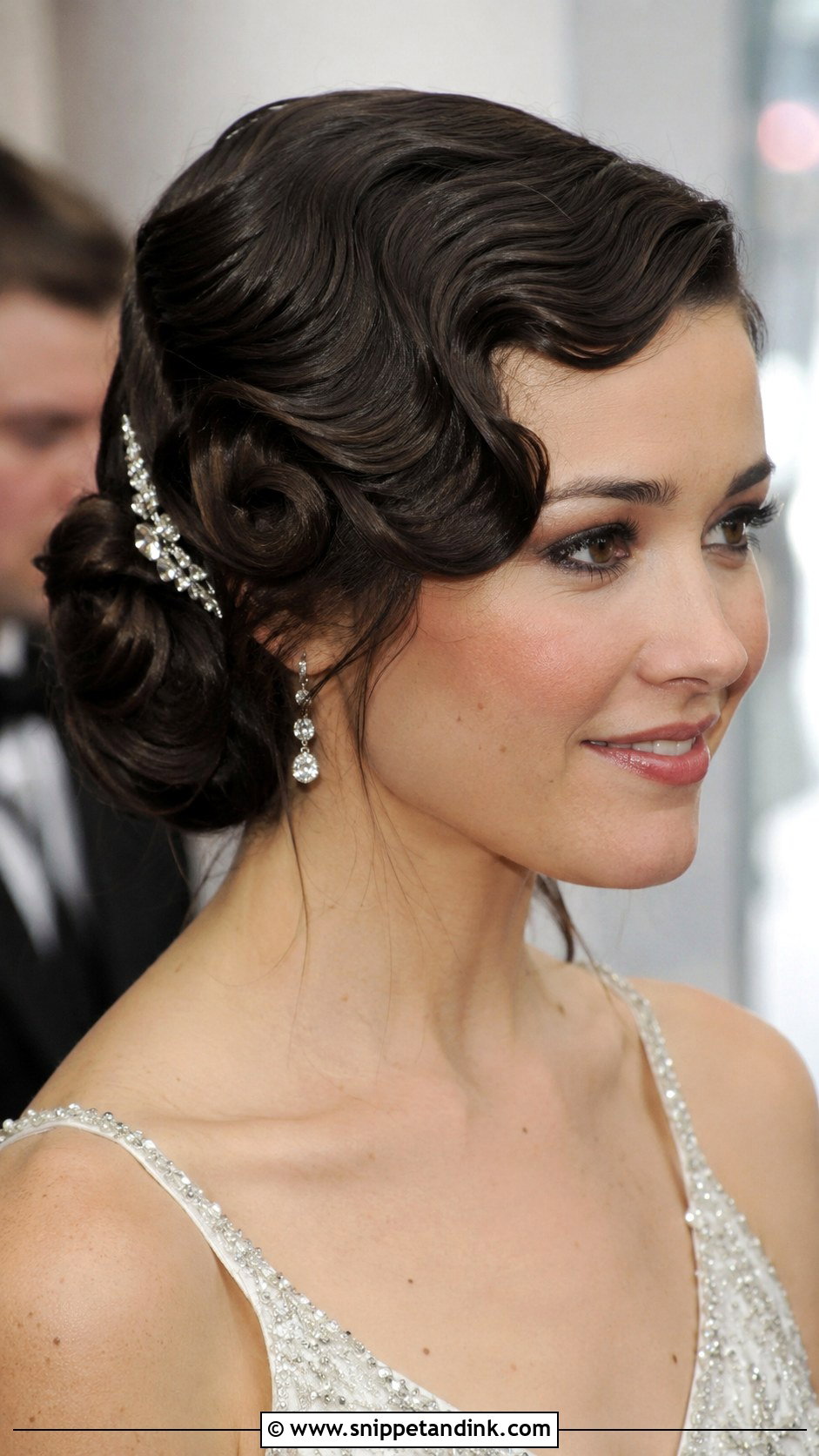 Vintage Inspired Finger Wave Updo - Snippet and Ink - 25 Wedding Guest Updos for Medium Hair