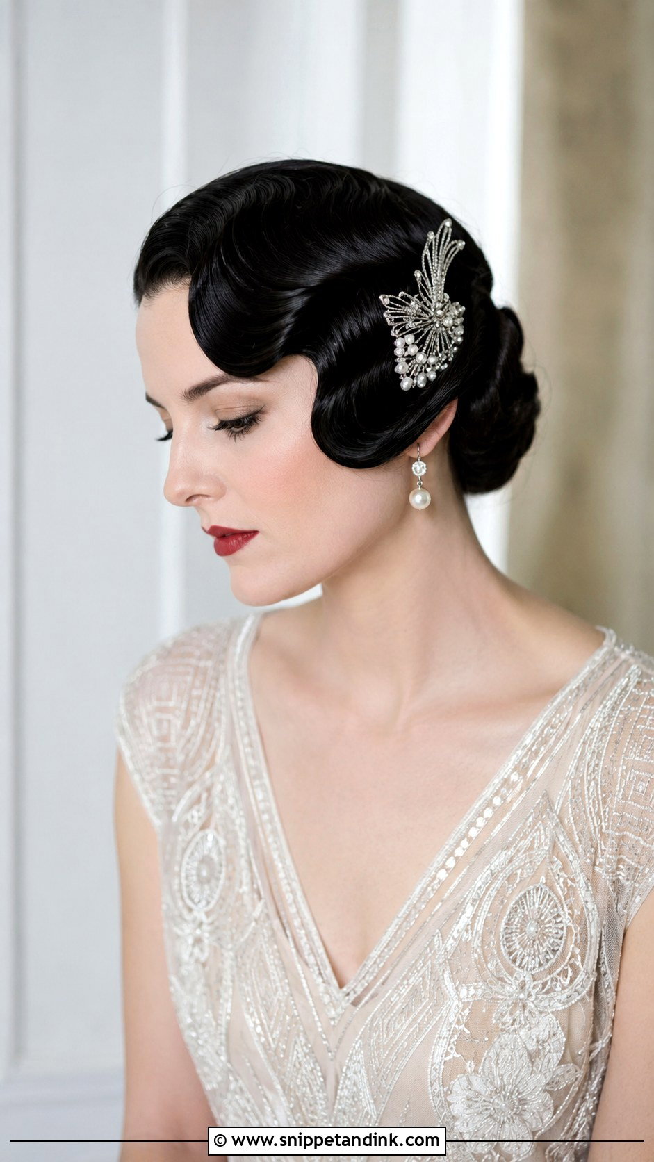 Vintage Inspired Finger Waves - Snippet and Ink - 20 Wedding Hairstyles Dark Hair