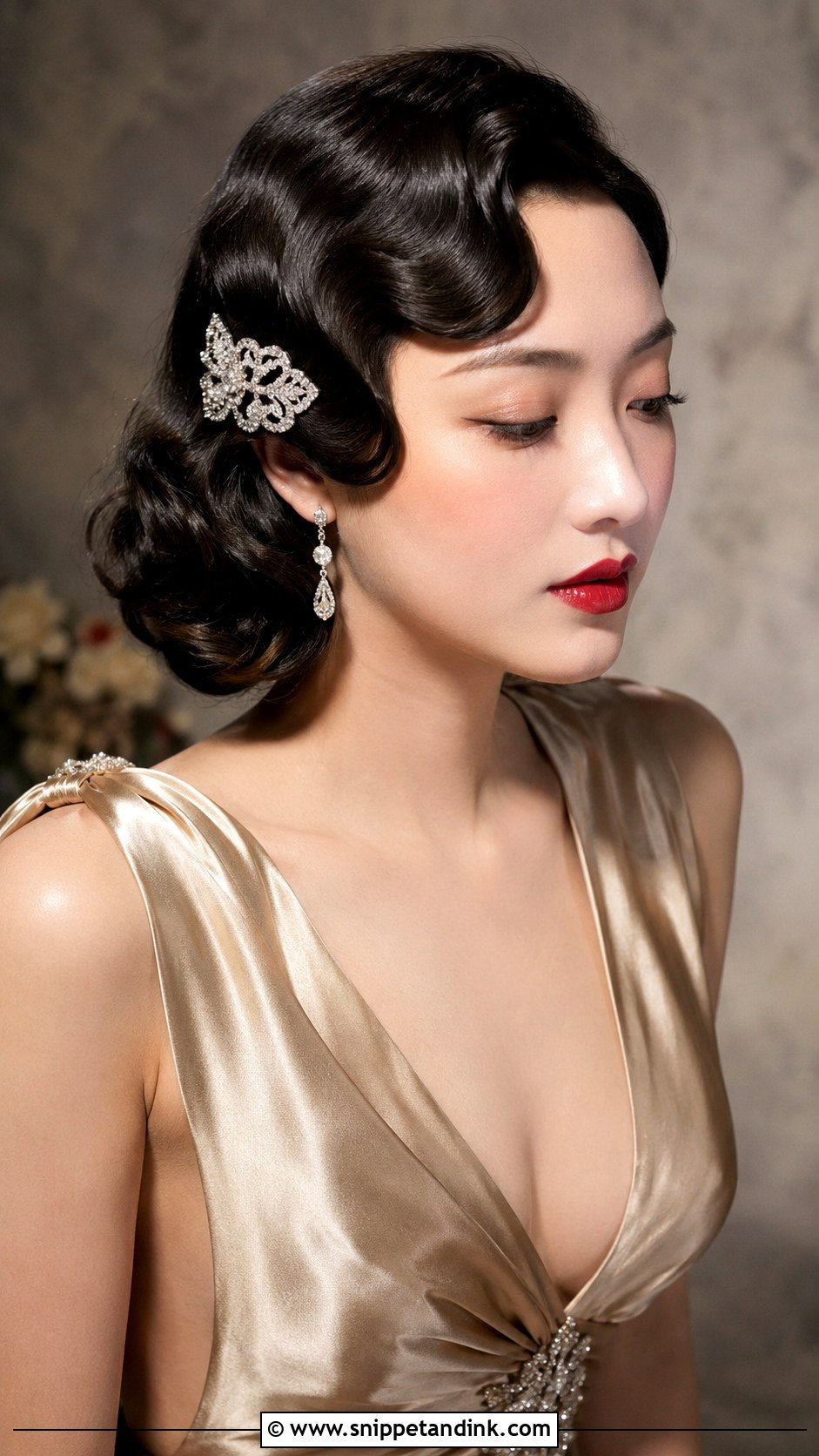 Vintage Inspired Finger Waves - Snippet and Ink - 25 Asian Wedding Hairstyles