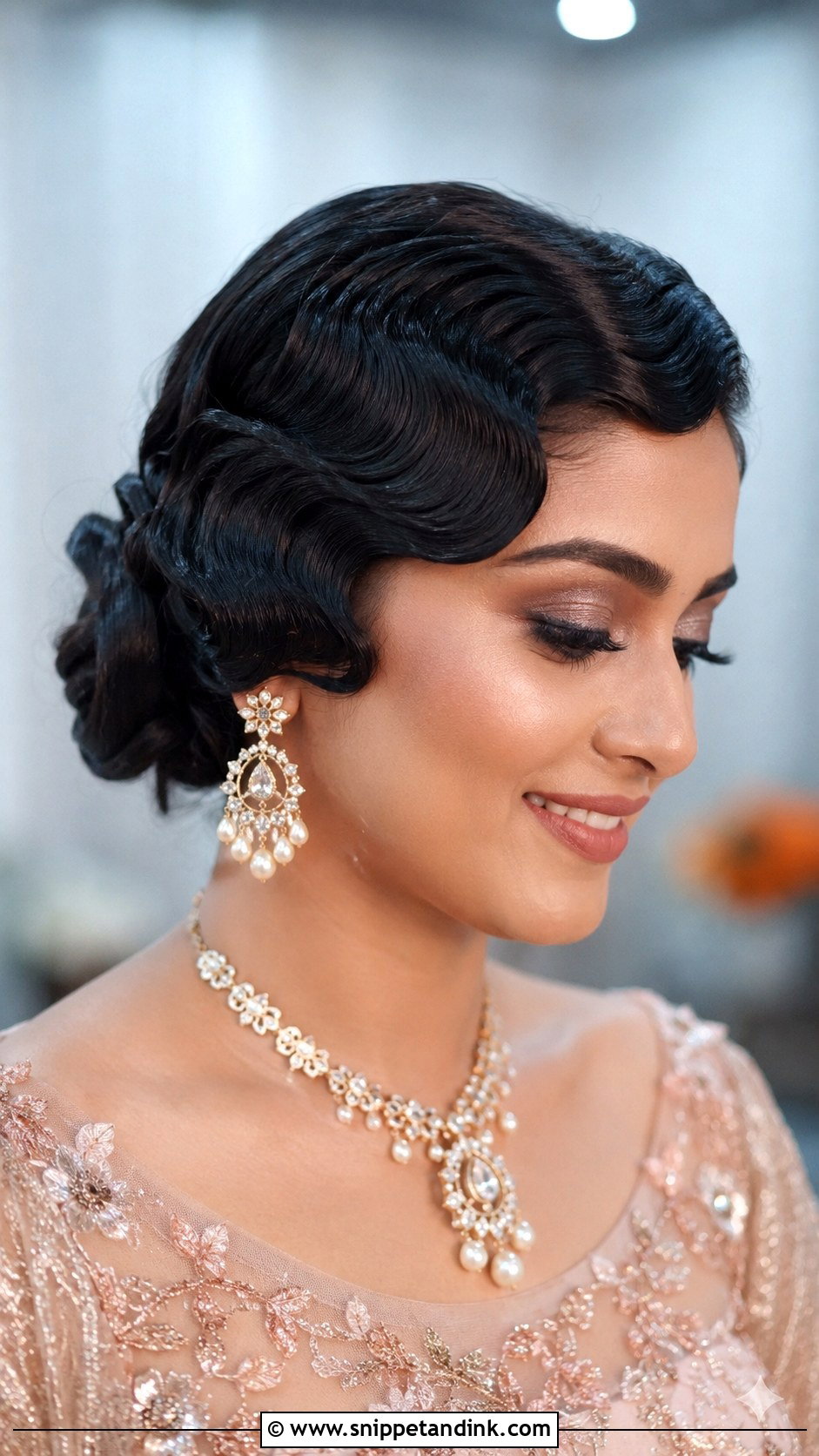 Vintage Inspired Finger Waves - Snippet and Ink - 25 Indian Wedding Guest Hairstyles
