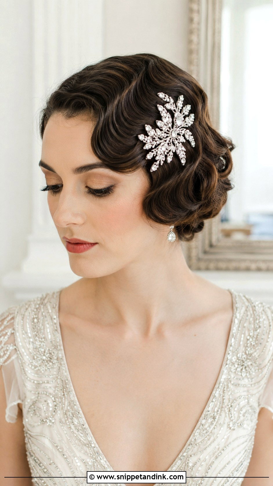 Vintage Inspired Finger Waves Wedding Hairstyle - Snippet and Ink - 25 Bride Wedding Hairstyle Ideas