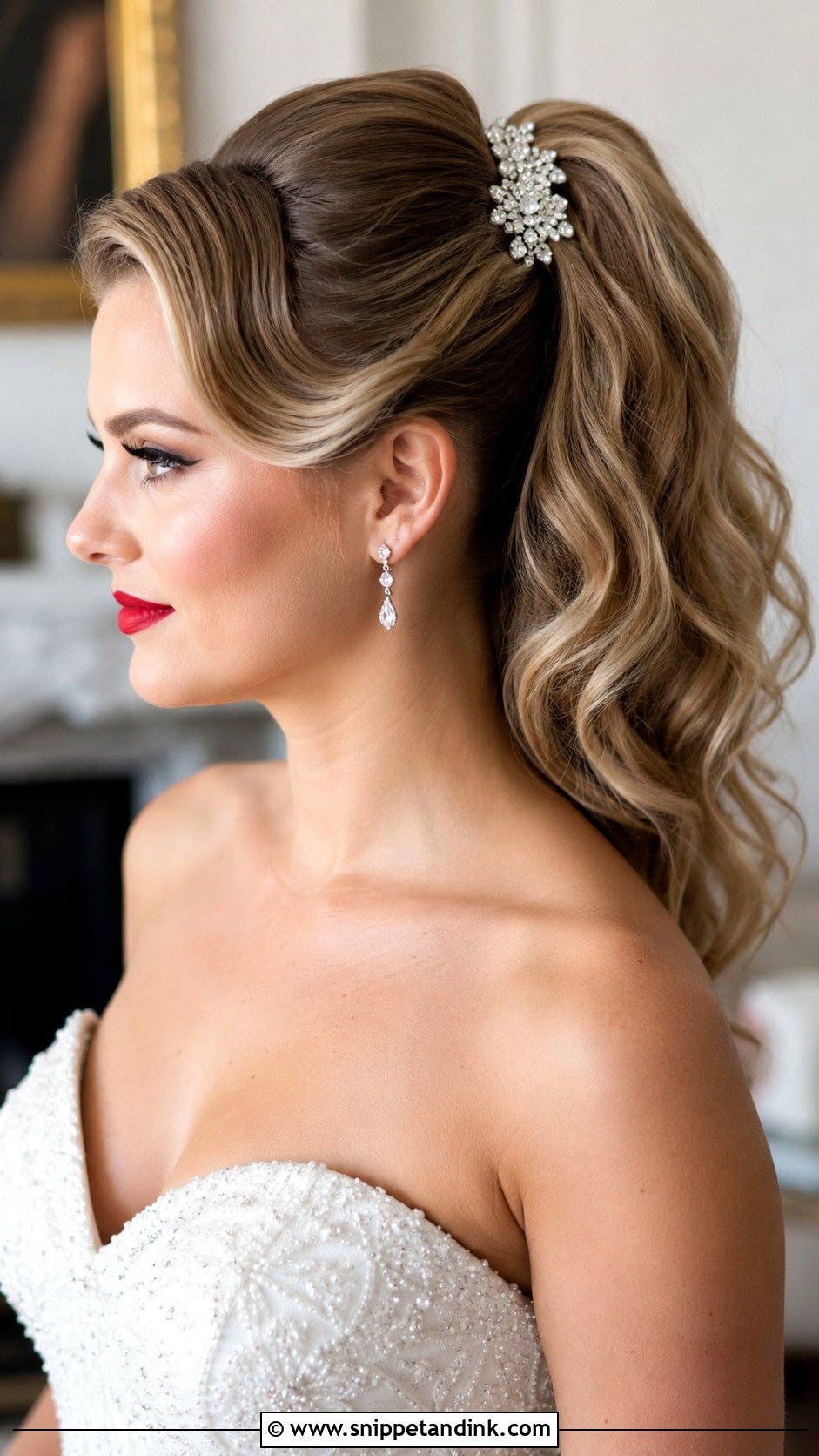 Vintage Inspired High Ponytail for Brides - Snippet and Ink - 25 High Ponytail Wedding Hairstyles