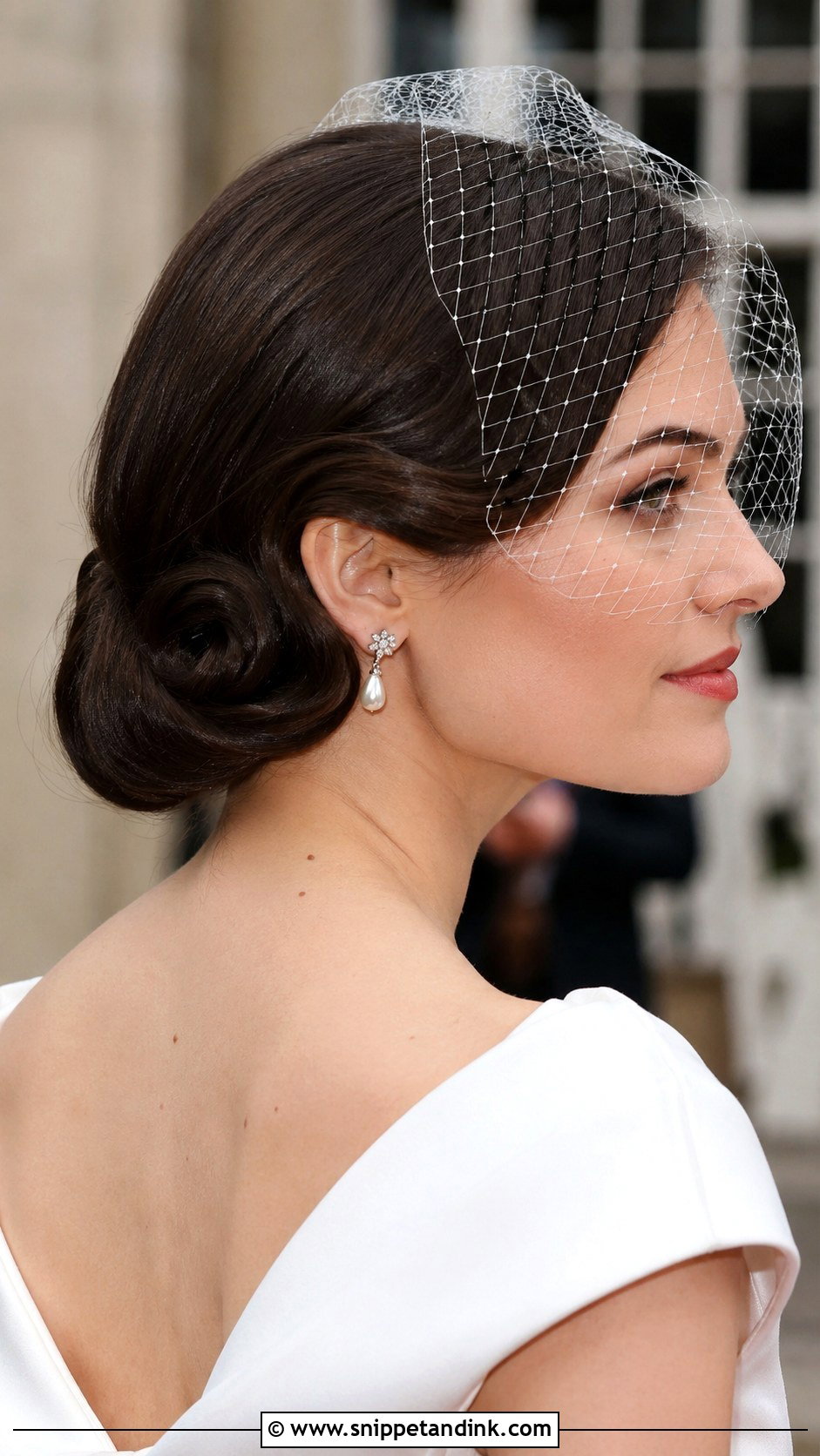 Vintage Inspired Low Roll - Snippet and Ink - 30 Low Updo Wedding Hair Ideas