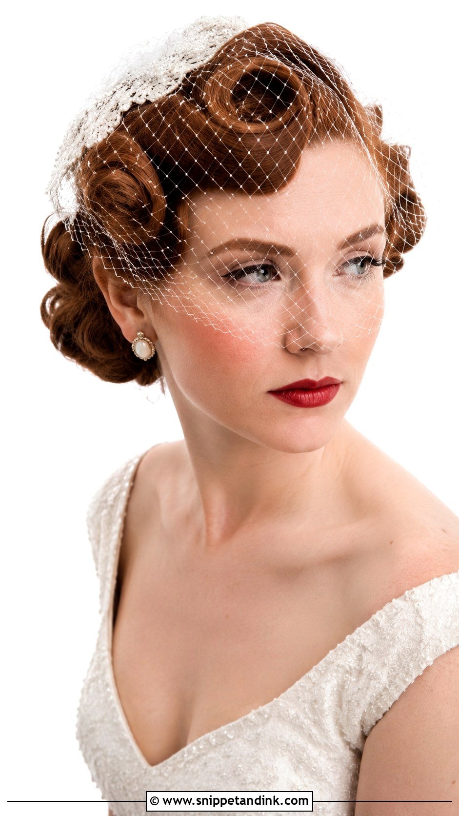 Vintage Inspired Pin Curl Updo - Snippet and Ink - 25 Glam Bridal Hair Updo Ideas