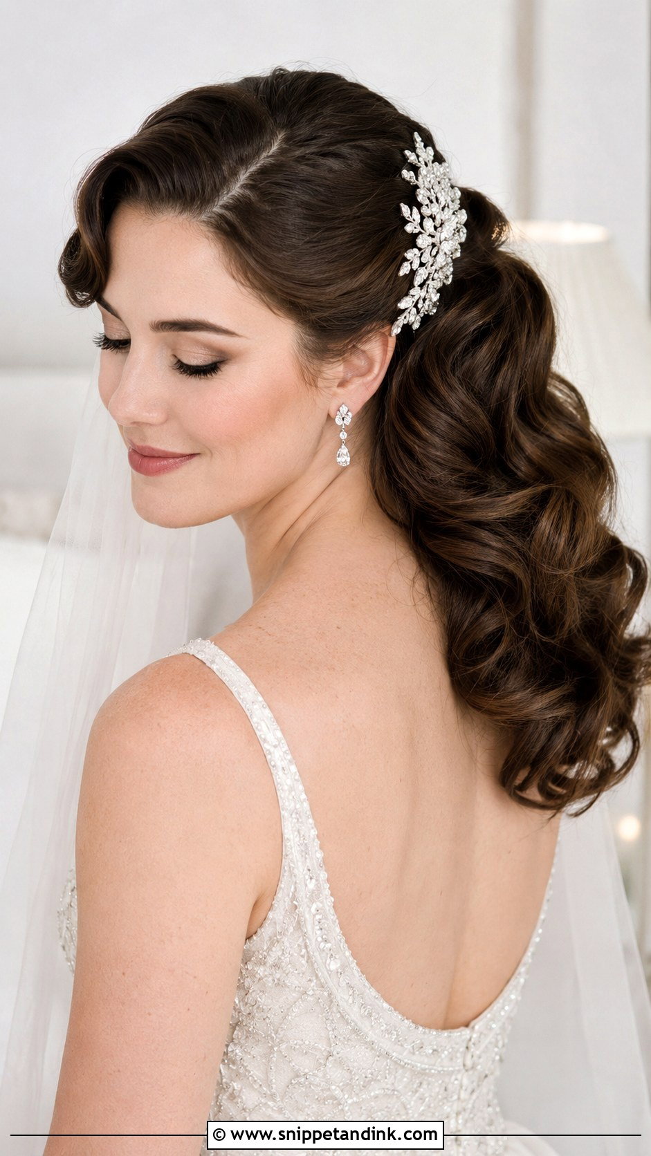 Vintage Inspired Wedding Ponytail - Snippet and Ink - 25 Wedding Hair Ponytail Ideas