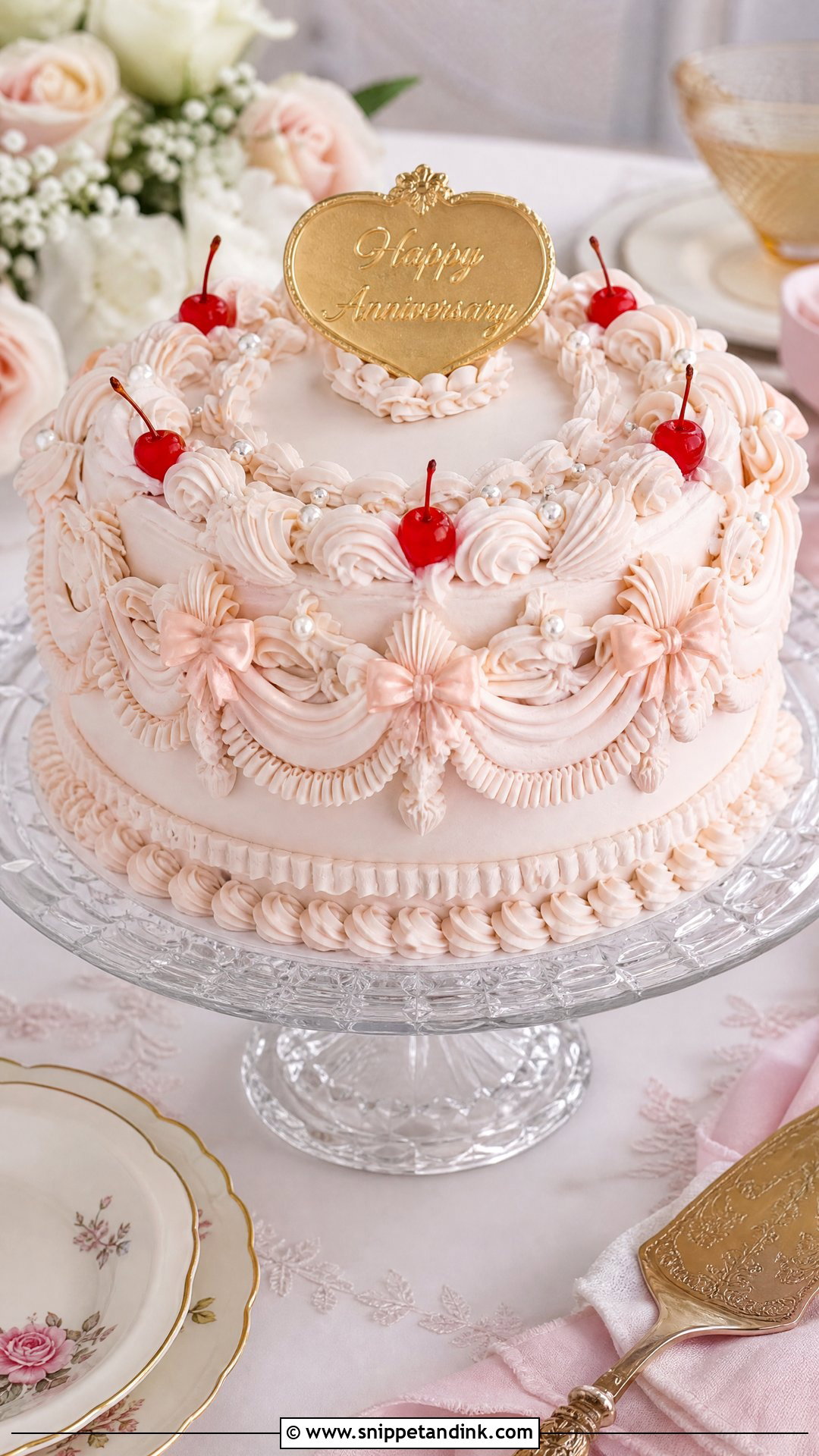Vintage Lambeth Anniversary Cake - Snippet and Ink - 30 Couple Anniversary Cake Ideas
