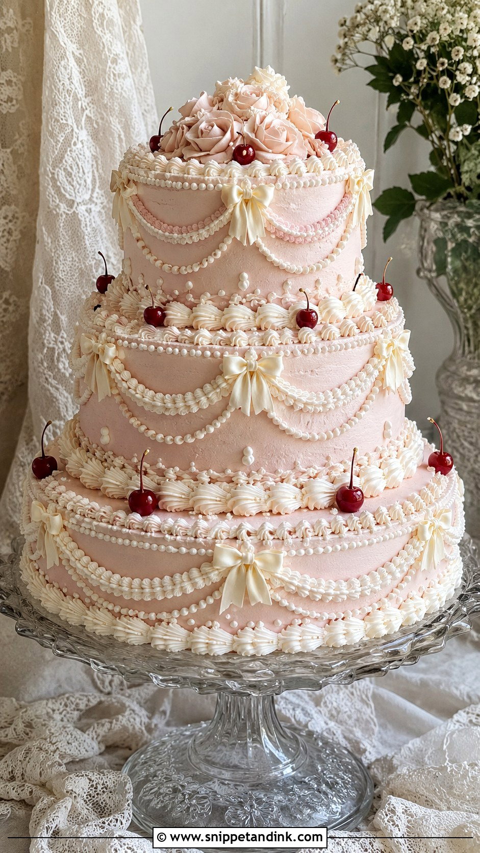 Vintage Lambeth Dummy Wedding Cake - Snippet and Ink - 20 Dummy Cake Designs for Wedding
