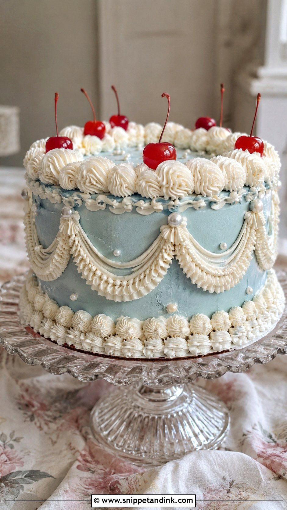 Vintage Lambeth Elopement Wedding Cake - Snippet and Ink - 20 Elopement Wedding Cake Ideas