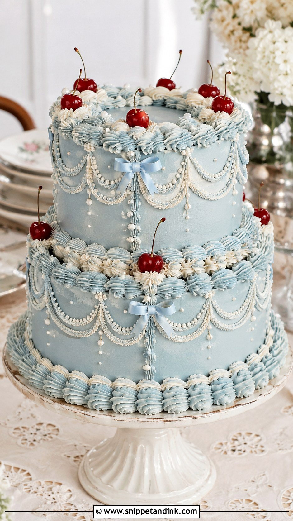 Vintage Lambeth Wedding Cake - Snippet and Ink - 20 Best Cake Design Ideas for Wedding
