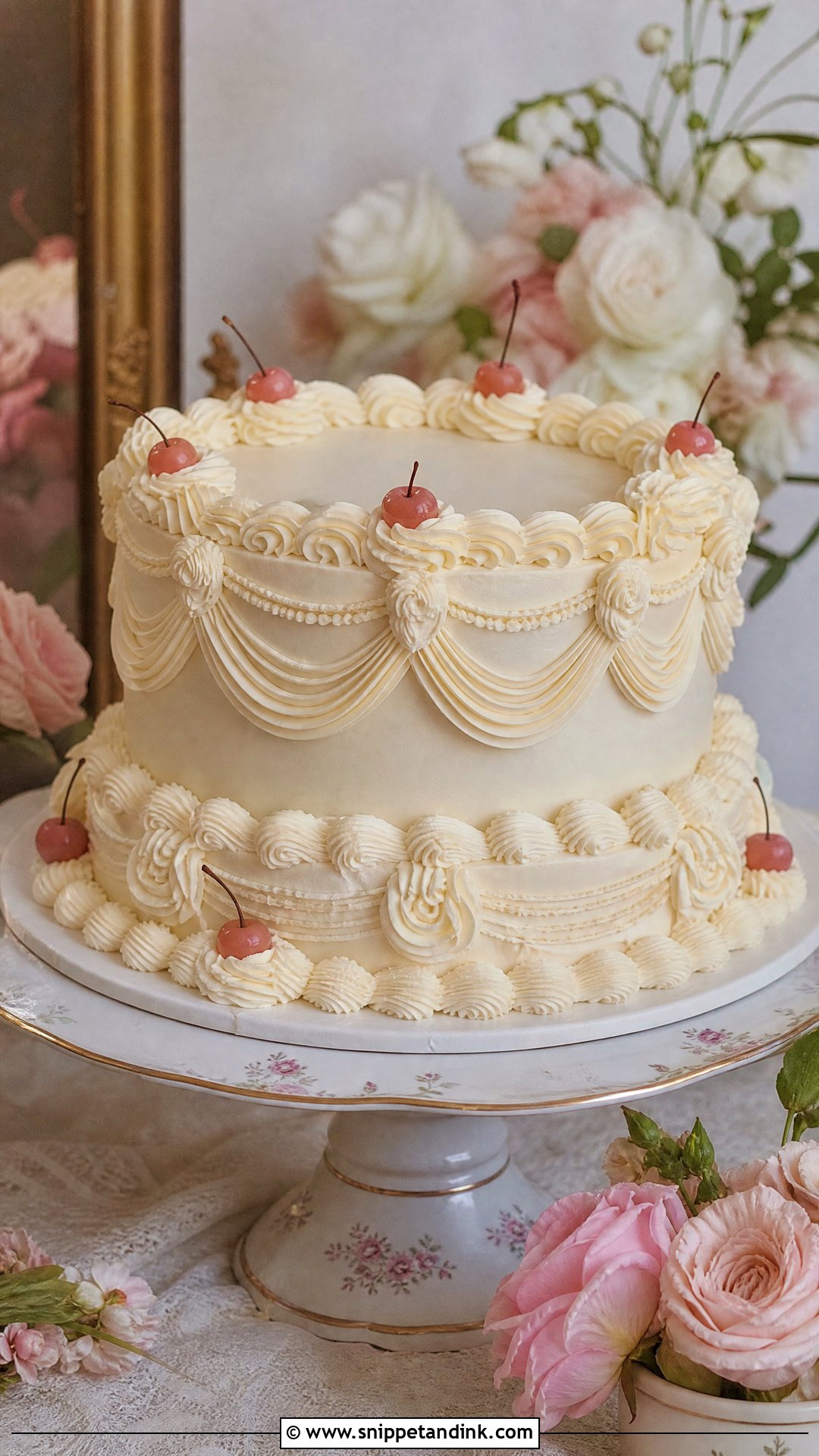 Vintage Lambeth Wedding Cake - Snippet and Ink - 20 Timeless Wedding Cake Ideas