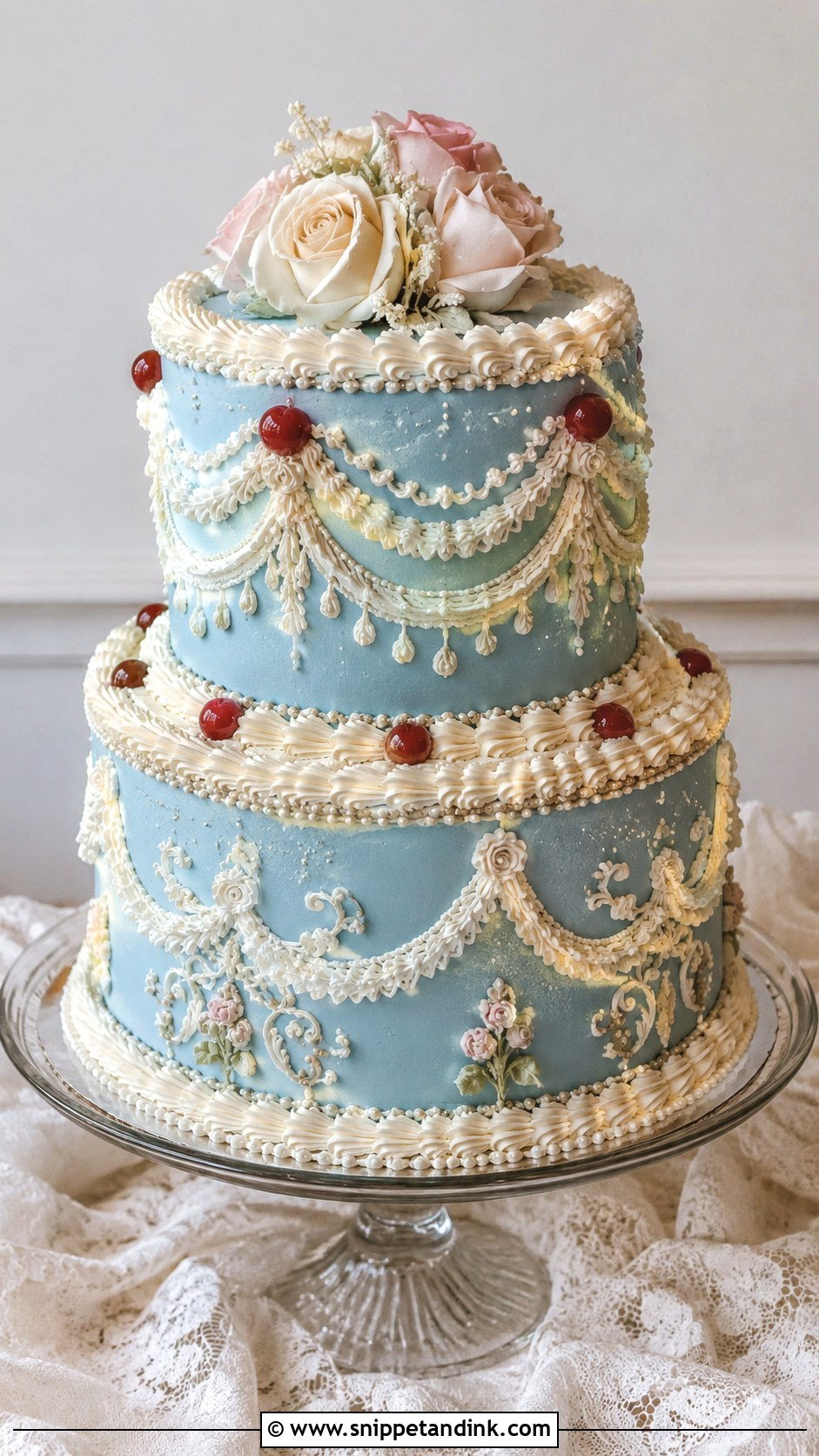 Vintage Lambeth Wedding Cake - Snippet and Ink - 20 Type of Cakes for Wedding